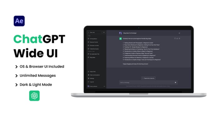 Animated AI Chatbot Interface for Tech Presentations, Elements ft. ai ...