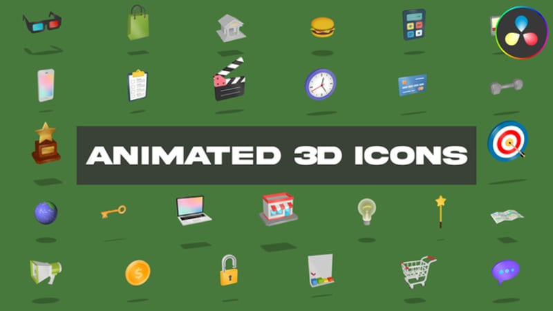 Animated Icons 3D, Elements ft. 3d icon & 3d animation - Envato