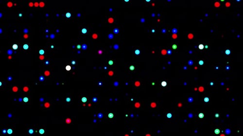 Abstract Blinking Colorful Dots Digital Grid Loop