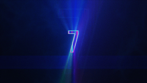 Digital Glitch Countdown Logo