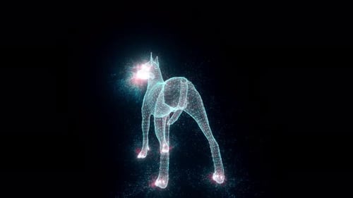 Dog 3d Ghologram Scanning 4k