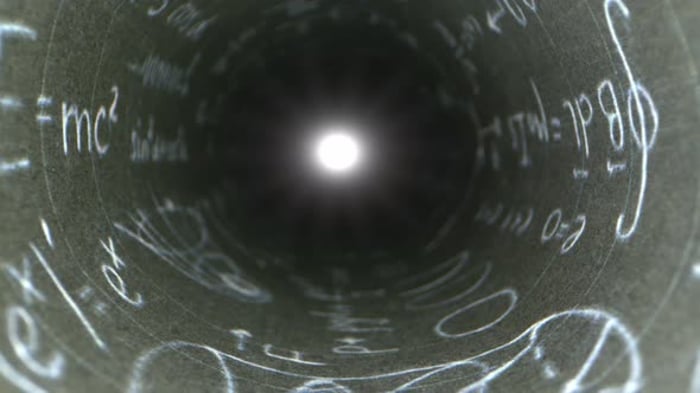 Math equations Background Greenscreen effect. Math and physics formulas ...