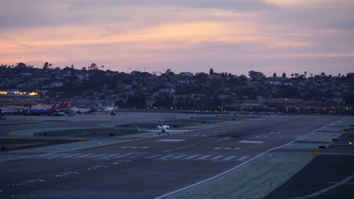 Landung im Flugzeug