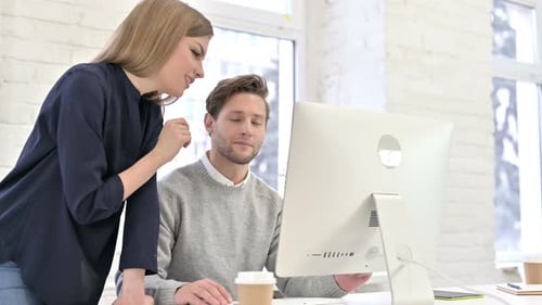 Teamwork and Collaboration in Bright Modern Office