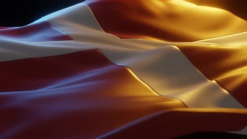 Realistic 3D Waving Flag Background Animation