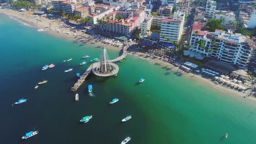 Crystal Clear Water At Los Muertos Beach, Mexico