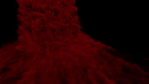 Roter Rauchfluss mit Alpha