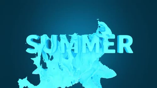 Fluid Splash Text Reveal for Summer