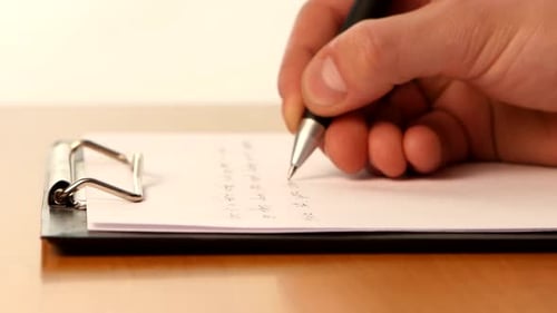 Hand Writing a Message