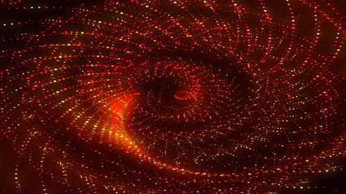 Abstract Red Orange Particle Swirl Loop Background