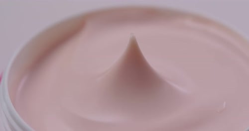 Close Up of Light Pink Beauty Cream