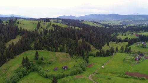 Mountain Village Landscape