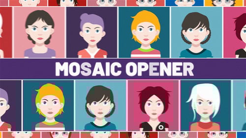 Mosaic Photo Opener I Fast Rhytmic Intro