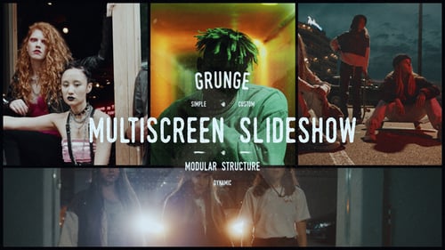 Grunge Grid Multiscreen Slideshow