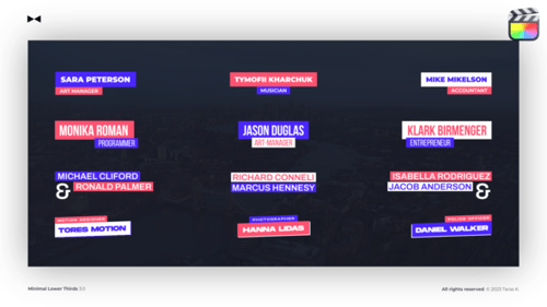 Dynamic Flat Design Lower Thirds Titles Pack