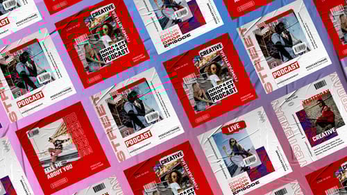 Dynamic Urban Typography Social Media Posts