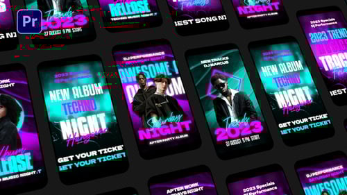 Dynamic Neon Music Event Promotion Instagram Reels