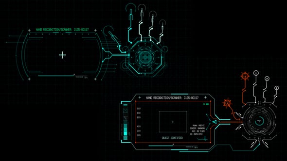 HUD700 Hand Scanners 1, Elements ft. hand scan & ai - Envato