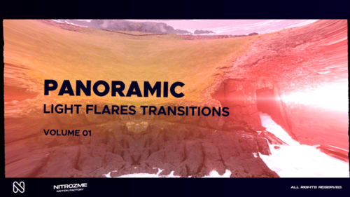 Dynamic Light Flare Cinematic Panoramic Video Transitions