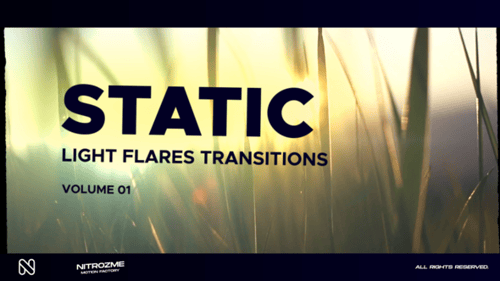 Dynamic Light Flares Transitions Pack for Video Editing