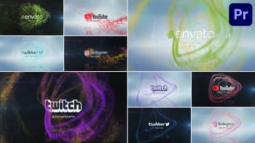 Abstract Particle Light Streaks Logo Reveal