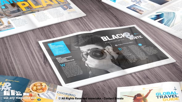 Animated Magazine Presentation Template with Dynamic Page Flip, Product ...
