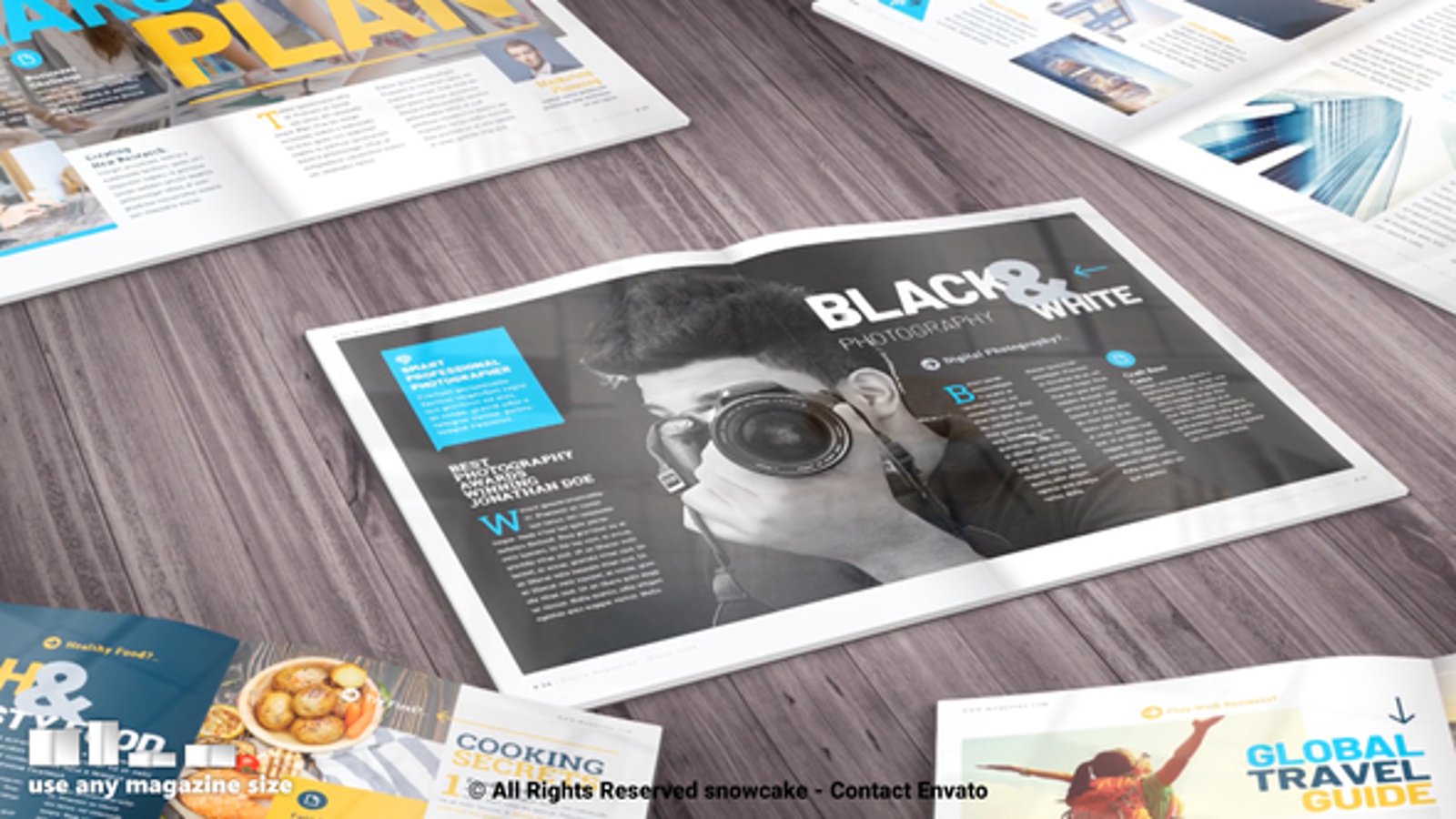 Animated Magazine Presentation Template with Dynamic Page Flip, Product ...