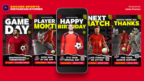 Historias de Instagram de deportes de fútbol | MOGRT