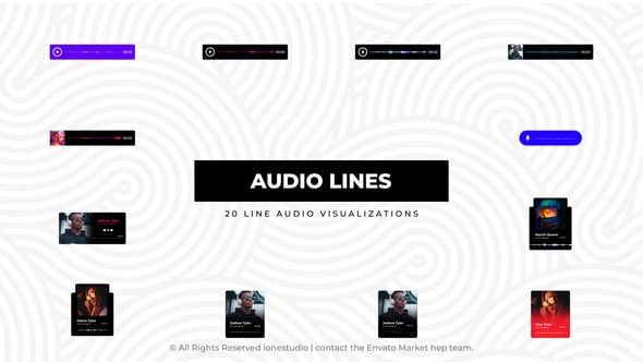 Line Audio Visualizations, Elements ft. after effects templates ...