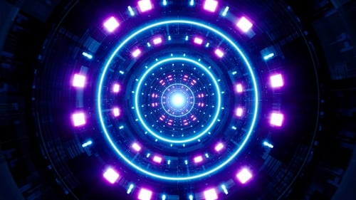 Neon Lamp Sci Fi Passage