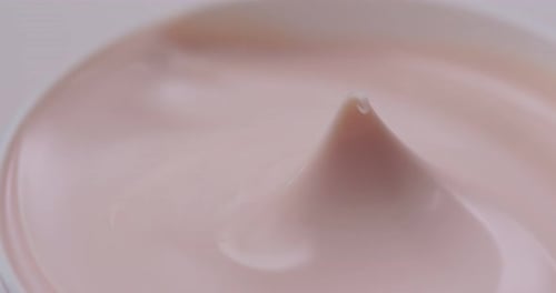 Pale Pink Creamy Lotion Close Up