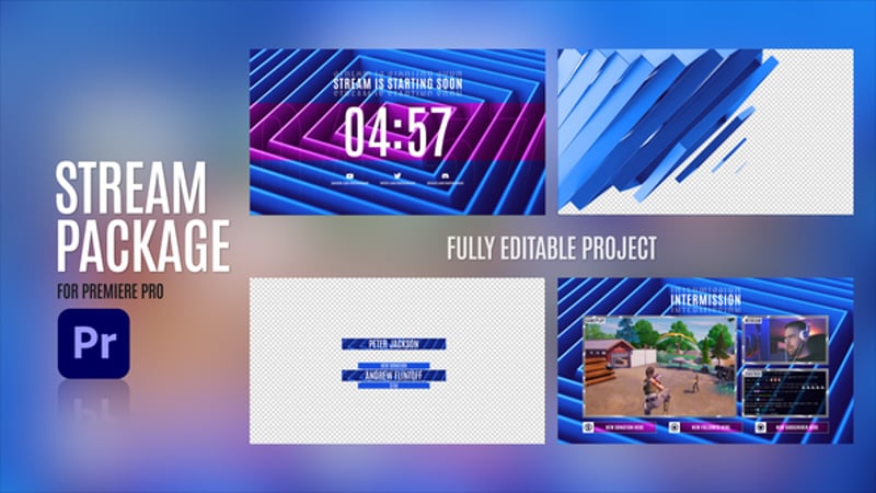 Stream Package Overlay Premiere Pro Template, Broadcast Packages ft ...