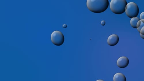 Flowing Blue Bubbles Modern Background Animation