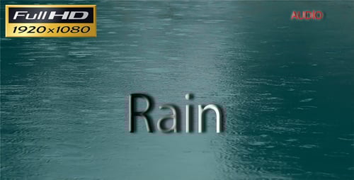 Rain Drops Falling On The Pool FULL HD