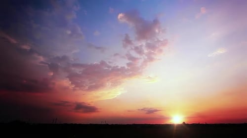 Sunrise Time Lapse in a Rural Landscape