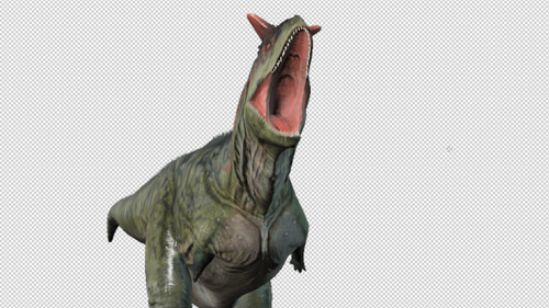 Dinosaurier gehen und brüllen