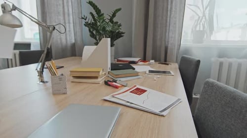 Office Workplace with Documents