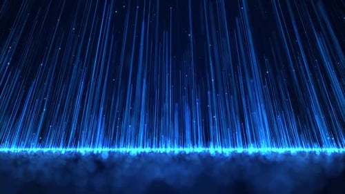 Futuristic Digital Blue Light Rays and Particle Background