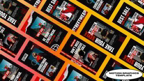 Dynamic Urban Streetwear Social Media Stories with Ripped Paper Grunge Effects