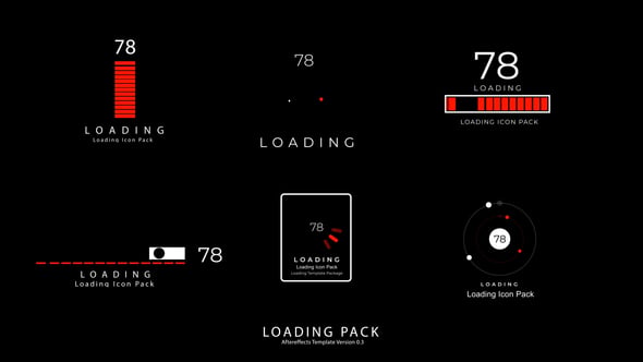 Modern Minimal Loading Progress Bars and UI Elements, Elements ft ...