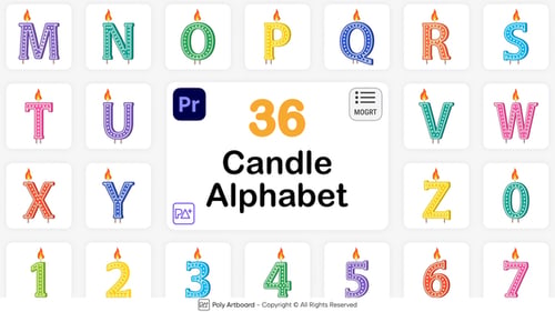 Kerzenalphabet für Premiere Pro