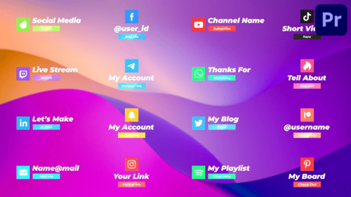 Social Media Lower Thirds 3D | Premiere Pro MOGRT