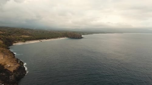 Aerial View Beautiful Beach.