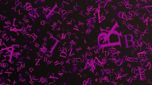 Fliegender Buchstabe lila