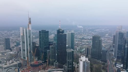 Financial and Economic Centre with Modern High Rise Buildings with Glass Facades