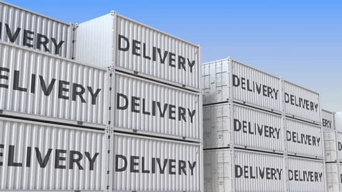 3D Animation of Shipping Containers for Global Delivery Logistics
