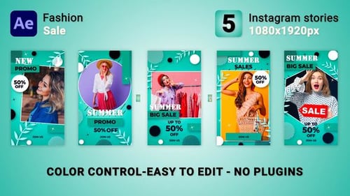 Animated Fashion Sale Instagram Stories for Promotions