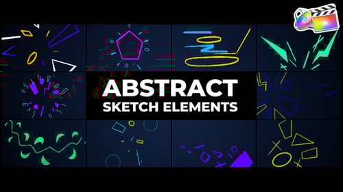 Dynamic Hand-Drawn Abstract Sketch Elements Pack
