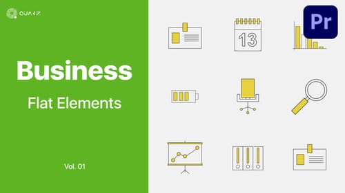 Animated Business Flat Design Icons Pack