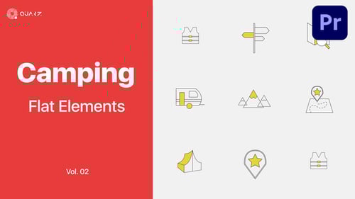 Camping Icons for Premiere Pro Vol. 02